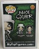 Alice Cooper (Top Hat) from Alice Cooper - Pop! Vinyl Figures manufactured by Funko [Back]