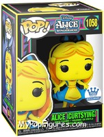 Alice (Curtsying) (Black Light) from Alice in Wonderland - Pop! Vinyl Figures manufactured by Funko [Front]