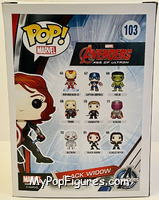 Black Widow (Cap Shield) from Avengers - Avengers Age of Ultron Pop! manufactured by Funko [Back]