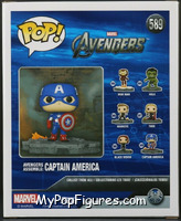 Captain America (Deluxe) from Avengers - Avengers Assemble Pop! manufactured by Funko [Back]