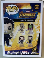 Bruce Banner from Avengers - Avengers Infinity War Pop! manufactured by Funko [Back]