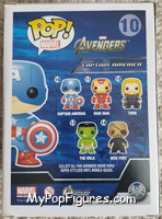 Captain America from Avengers - Avengers Pop! manufactured by Funko [Back]