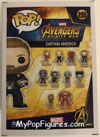 Captain America from Avengers - Avengers Infinity War Pop! manufactured by Funko [Back]