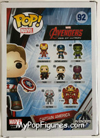 Captain America (Unmasked) from Avengers - Avengers Age of Ultron Pop! manufactured by Funko [Back]