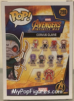 Corvus Glaive from Avengers - Avengers Infinity War Pop! manufactured by Funko [Back]