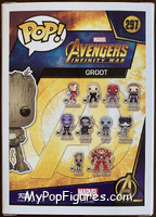 Groot (Gaming) from Avengers - Avengers Infinity War Pop! manufactured by Funko [Back]