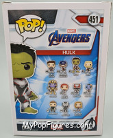 Hulk (Glows In The Dark) from Avengers - Avengers Pop! manufactured by Funko [Back]