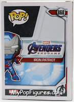 Iron Patriot (Metallic) from Avengers - Avengers Endgame Pop! manufactured by Funko [Back]