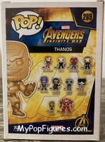 Thanos (Gauntlet) (Yellow Chrome) from Avengers - Avengers Infinity War Pop! manufactured by Funko [Back]