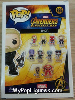 Thor (Glows in the Dark) from Avengers - Avengers Infinity War Pop! manufactured by Funko [Back]