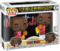 Clyde Drexler and Hakeem Olajuwon from Basketball - NBA Jam Pop! manufactured by Funko [Front]