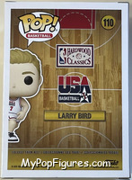 Larry Bird (US Dream Team) from Basketball - Pop! Vinyl Figures manufactured by Funko [Back]