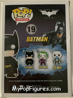 Batman (Black Suit) from Batman - Dark Knight Trilogy Pop! manufactured by Funko [Back]