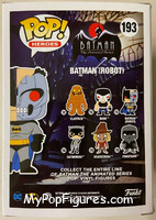 Batman (Robot) (Full Robot Head) (Chase) from Batman - Batman Animated Series Pop! manufactured by Funko [Back]