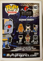 Batman (Robot) (Half Robot Head) from Batman - Batman Animated Series Pop! manufactured by Funko [Back]