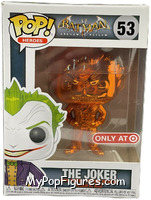 Joker (Orange Chrome) from Batman - Batman Arkham Asylum Pop! manufactured by Funko [Front]