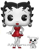 Betty Boop & Pudgy (Black & White) (Red Dress) (Chase) from Betty Boop - Pop! Vinyl Figures manufactured by Funko [Loose]