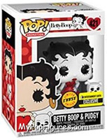 Betty Boop & Pudgy (Black & White) (Red Dress) (Chase) from Betty Boop - Pop! Vinyl Figures manufactured by Funko [Front]