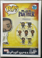 T'Challa (White Clothes) from Black Panther - Pop! Vinyl Figures manufactured by Funko [Back]