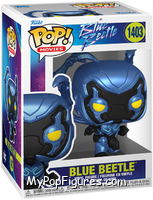 Blue Beetle (Crouching) from Blue Beetle - Pop! Vinyl Figures manufactured by Funko [Front]