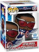 Captain America (Sam Wilson) (Flying) from Captain America - Brave New World - Pop! Vinyl Figures manufactured by Funko [Front]