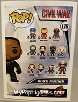 Black Panther (Unmasked) from Captain America - Captain America Civil War Pop! manufactured by Funko [Back]