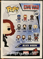 Black Widow from Captain America - Captain America Civil War Pop! manufactured by Funko [Back]