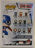 Captain America (Punching) from Captain America - Captain America Civil War Pop! manufactured by Funko [Back]