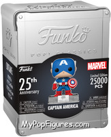 Captain America (25th Anniversary Tin) from Captain America - Pop! Vinyl Figures manufactured by Funko [Front]