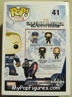 Captain America (Unmasked) from Captain America - Captain America Winter Soldier Pop! manufactured by Funko [Back]