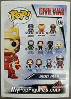 Iron Man (Unmasked) (Mark 46) from Captain America - Captain America Civil War Pop! manufactured by Funko [Back]