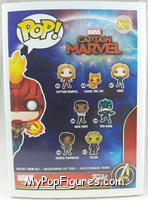 Captain Marvel (Flying) (Glows in the Dark) from Captain Marvel - Pop! Vinyl Figures manufactured by Funko [Back]