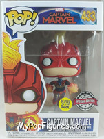 Captain Marvel (Flying) (Glows in the Dark) from Captain Marvel - Pop! Vinyl Figures manufactured by Funko [Front]