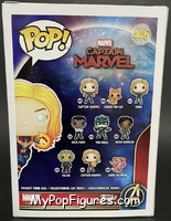 Captain Marvel (Flying) (Unmasked) (Glows in the Dark) from Captain Marvel - Pop! Vinyl Figures manufactured by Funko [Back]