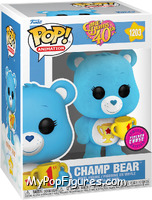 Champ Bear (Flocked) (Chase) from Care Bears - 40th Pop! manufactured by Funko [Front]