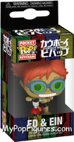 Ed and Ein (Scooter) from Cowboy Bebop - Pop! Keychains manufactured by Funko [Front]