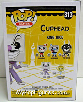 King Dice (Yellow) (Chase) from Cuphead - Pop! Vinyl Figures manufactured by Funko [Back]