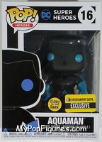 Aquaman (Black) (Glows in the Dark) from DC Super Heroes - Pop! Vinyl Figures manufactured by Funko [Front]