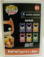 Batman (Orange) from DC Super Heroes - Pop! Vinyl Figures manufactured by Funko [Back]