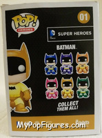 Batman (Yellow) from DC Super Heroes - Pop! Vinyl Figures manufactured by Funko [Back]