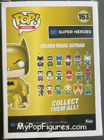 Golden Midas Batman from DC Super Heroes - Pop! Vinyl Figures manufactured by Funko [Back]