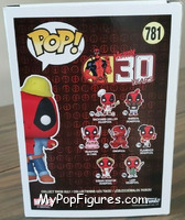 Deadpool (Construction Worker) from Deadpool - Pop! Vinyl Figures manufactured by Funko [Back]