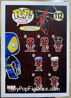 Deadpool (Centers Up) (Blue / Yellow) from Deadpool - Pop! Vinyl Figures manufactured by Funko [Back]