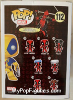 Deadpool (Centers Up) (Yellow / Blue) from Deadpool - Pop! Vinyl Figures manufactured by Funko [Back]