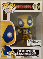 Deadpool (Centers Up) (Yellow / Blue) from Deadpool - Pop! Vinyl Figures manufactured by Funko [Front]