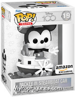 Mickey in Steamboat Car (Trains) from Disney - 100th Pop! manufactured by Funko [Front]