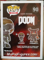 Doom Marine (Gold) from Doom - Pop! Vinyl Figures manufactured by Funko [Back]