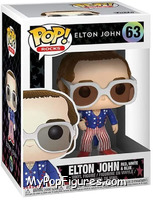 Elton John (Red, White & Blue) (Glitter) from Elton John - Pop! Vinyl Figures manufactured by Funko [Front]