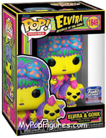 Elvira & Gonk (Blacklight) from Elvira Mistress of the Dark - Pop! Vinyl Figures manufactured by Funko [Front]