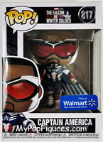 Captain America (Flying) from Falcon and the Winter Soldier - Pop! Vinyl Figures manufactured by Funko [Front]